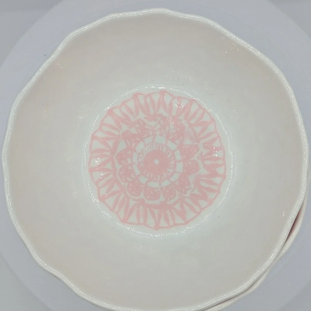 Coventry Melamine Bowls Set/4‎ Pink Floral Watercolor Shatter Resistant BPA Free